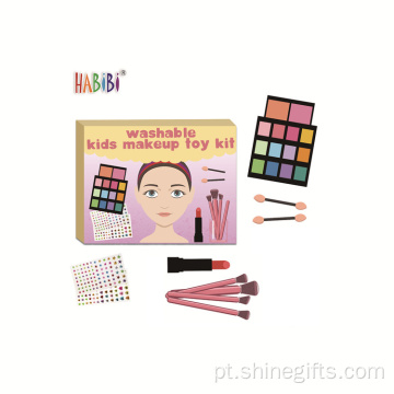 Maquiagem lavável de menina brinquedos de paleta coloridos